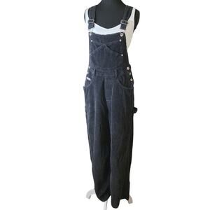 Vintage London London S Black Corduroy Overalls Baggy Minimalist‎ Grunge Utility